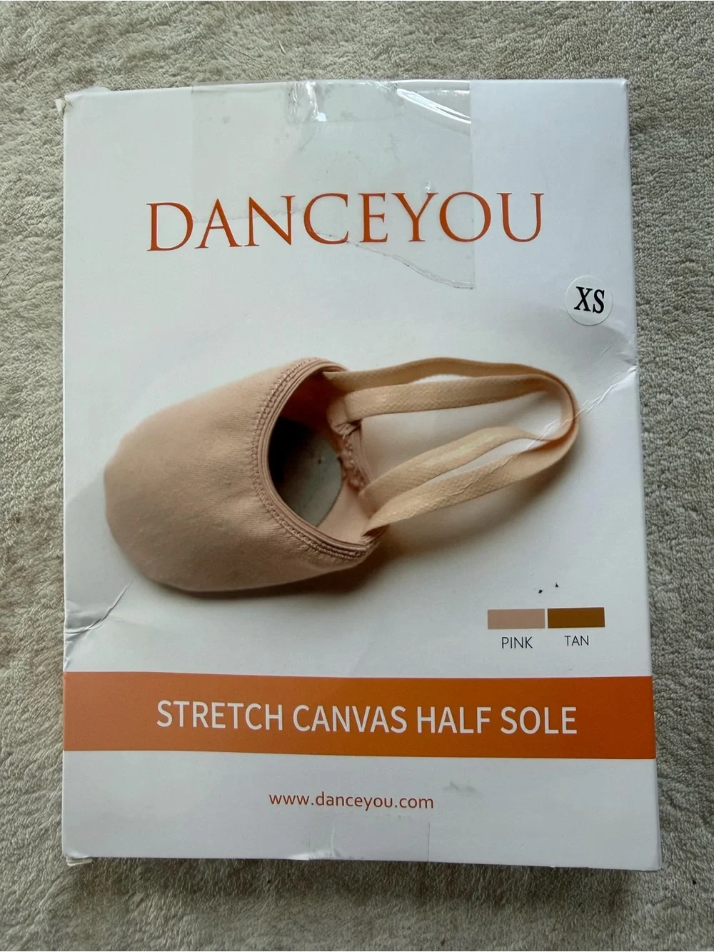 Kids Beige Canvas Half Sole for Ballet Practice